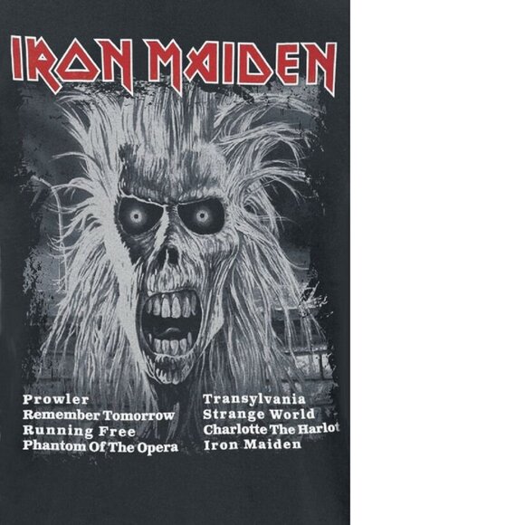 Iron Maiden First Album Track List rock metal Official T-Shirt L NWT - Picture 5 of 5